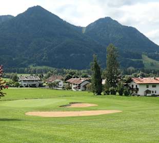 Blick zum Golfplatz von Ruhpolding