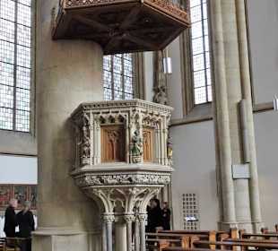 Die Kanzel der Sankt Lambertikirche