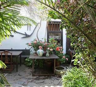 Garten des Restaurants