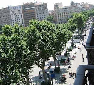 Hotel Catalunya Plaza - Blick zur Ramblas