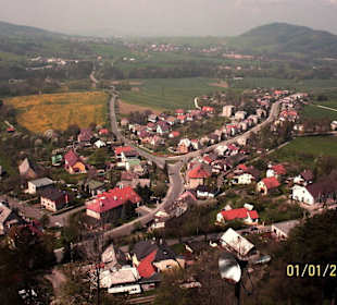 Štramberk-pohled na město ze Štramberské truby