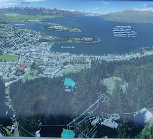 Blick vom  Ben Lomond auf Queenstown