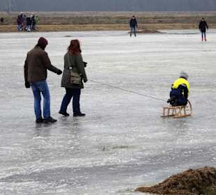 Impressionen vom Eislaufen an der Semkenfahrt