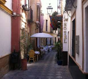 Die kleinen Gassen zum Hotel Patio de las Cruces