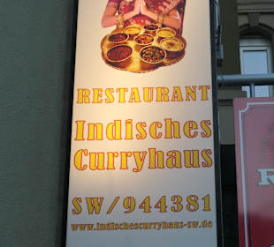 Im Indischen Curry Haus gut zu Abend gegessen
