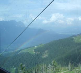 Ein Regenbogen aus der Gondel