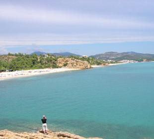Tripiti Beach im Hintergrund Limenaria