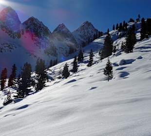 Bei der Schneeschuhwanderung
