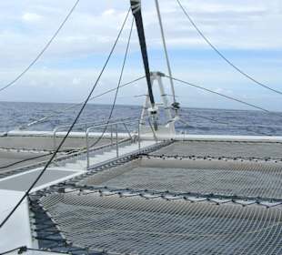 Im Netz kann man liegend die Zeit verbringen