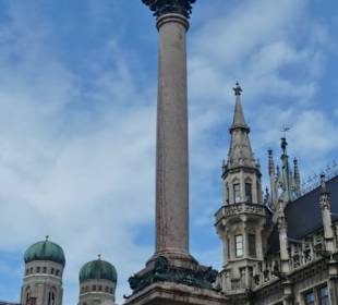 Mariensäule, Neues Rathaus, Türme Frauenkirche