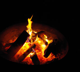 Schöne warme Feuerstellen