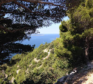 Richtung Bol und Zlatni