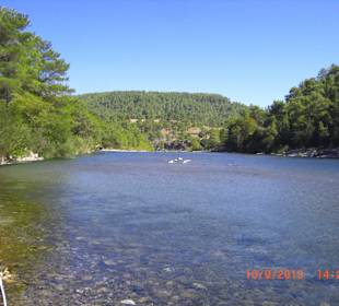 Kühler Gebirgsfluss klockenklar