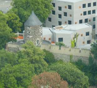 Blick auf Gereonsmühlenturm vom Restaurant  