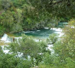 Ausläufer des Wasserfalls Skradinski buk