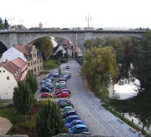 Blick von Alter Wasserkunst auf Friedensbrücke