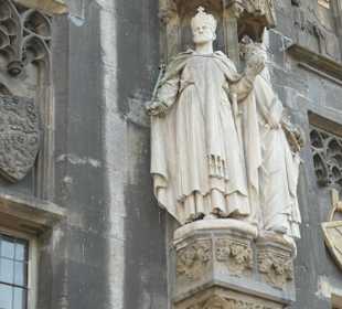 Blick zum Rathaus von Aachen