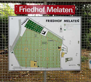 Der Lageplan des Friedhofes
