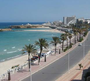 Blick von der Ribat zum Strand