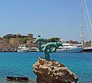 Aussicht auf Rhodos-Altstadt