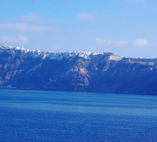 Santorin selbst im Bild Landschaft, Stadt