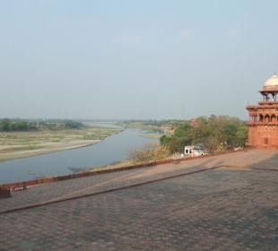 Ausblick vom Taj Mahal