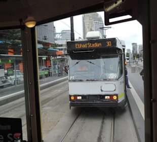 Mit  der City CircleTram in Melbourne unterwegs