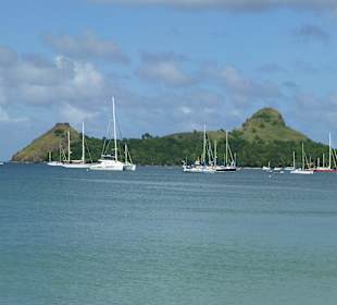 Pigeon Island von Rodney Bay aus gesehen !