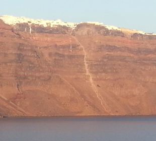 Santorin selbst im Bild Landschaft, Stadt