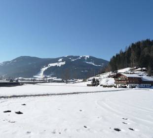 Blick auf die Piste nach Flachau