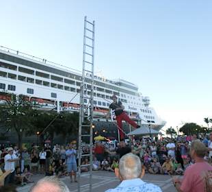 Straßenkünstler am Pier