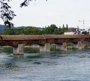 Die Holzbrücke die D mit CH verbindet