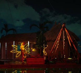 Am Abend kurz vor der Show