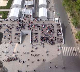 Widok z katedry na platformę widokową