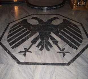 Bodenmosaik aus Marmor