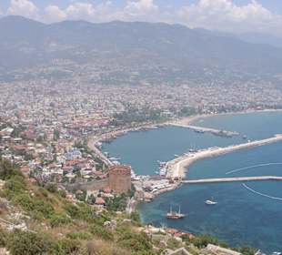 Ausblick von der Burg auf Alanya