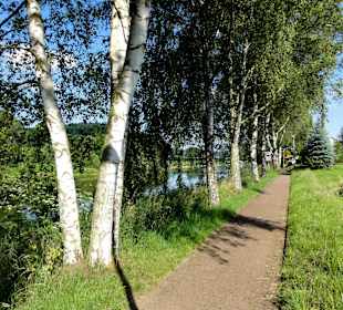 Die Weserpromenade in Gieselwerder