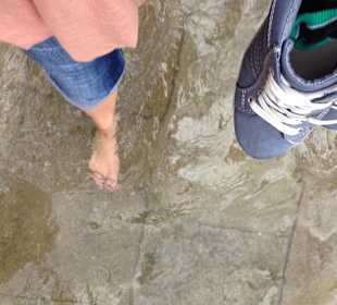 Markusplatz unter Wasser aber sehr gemütlich