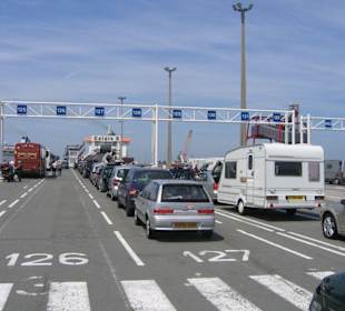 Kurz vor der Abfahrt nach Dover