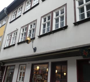 Auf der Krämerbrücke von Erfurt