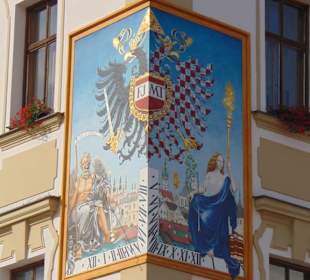 Fassade am Rathaus Olomouc/ Olmütz