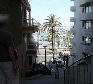 From the side street