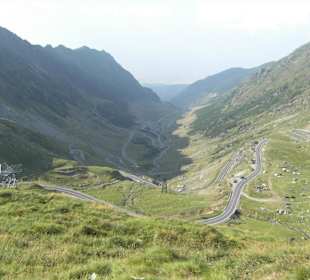 Ausblick auf die Straße zum Balea Lac