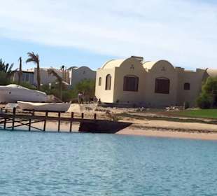 Eines der schönen Häuser an der Lagune 