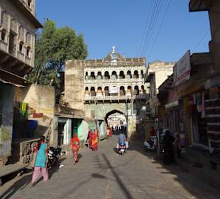 Alte verzierte Häuser in Mandawa