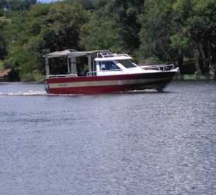 Auf dem Chobe River Polizeiboot