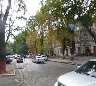 Viel Grün in den Straßen von Odessa