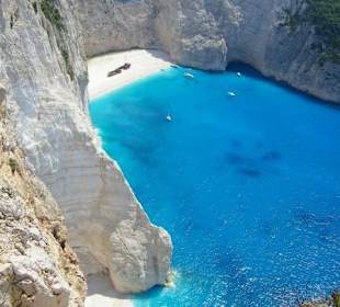 Widok z góry na zatokę wraku