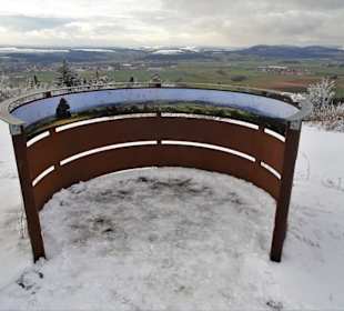 Panorama-Wegweiser auf dem Veitsberg