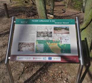 Infotafel am Zugang zu den Verdener Dünen